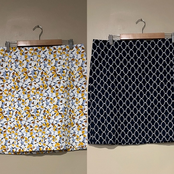 Ann Taylor Factory Lot Of 2 Womens Size 16 Lined Skirts Work Wear Business - Picture 1 of 13